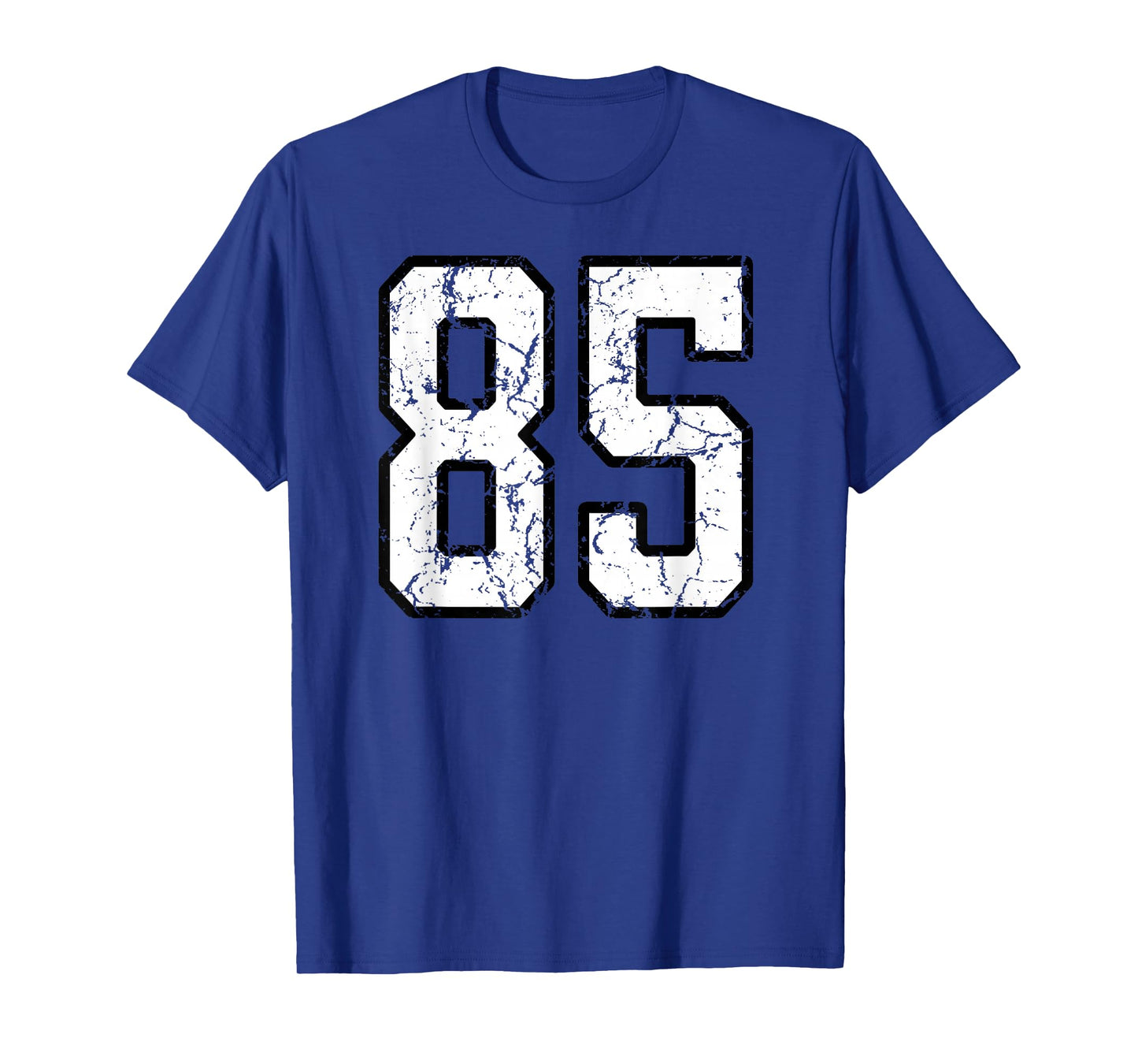 White and Black Sports Number 85 Jersey Uniform Player T-Shirt