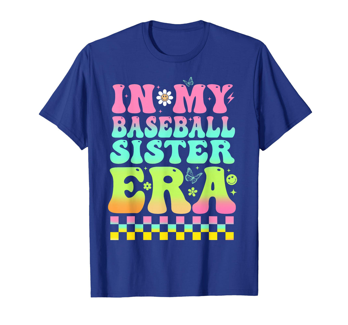 In My Baseball Sister Era Retro Baseball Sis Women Kids Girl T-Shirt