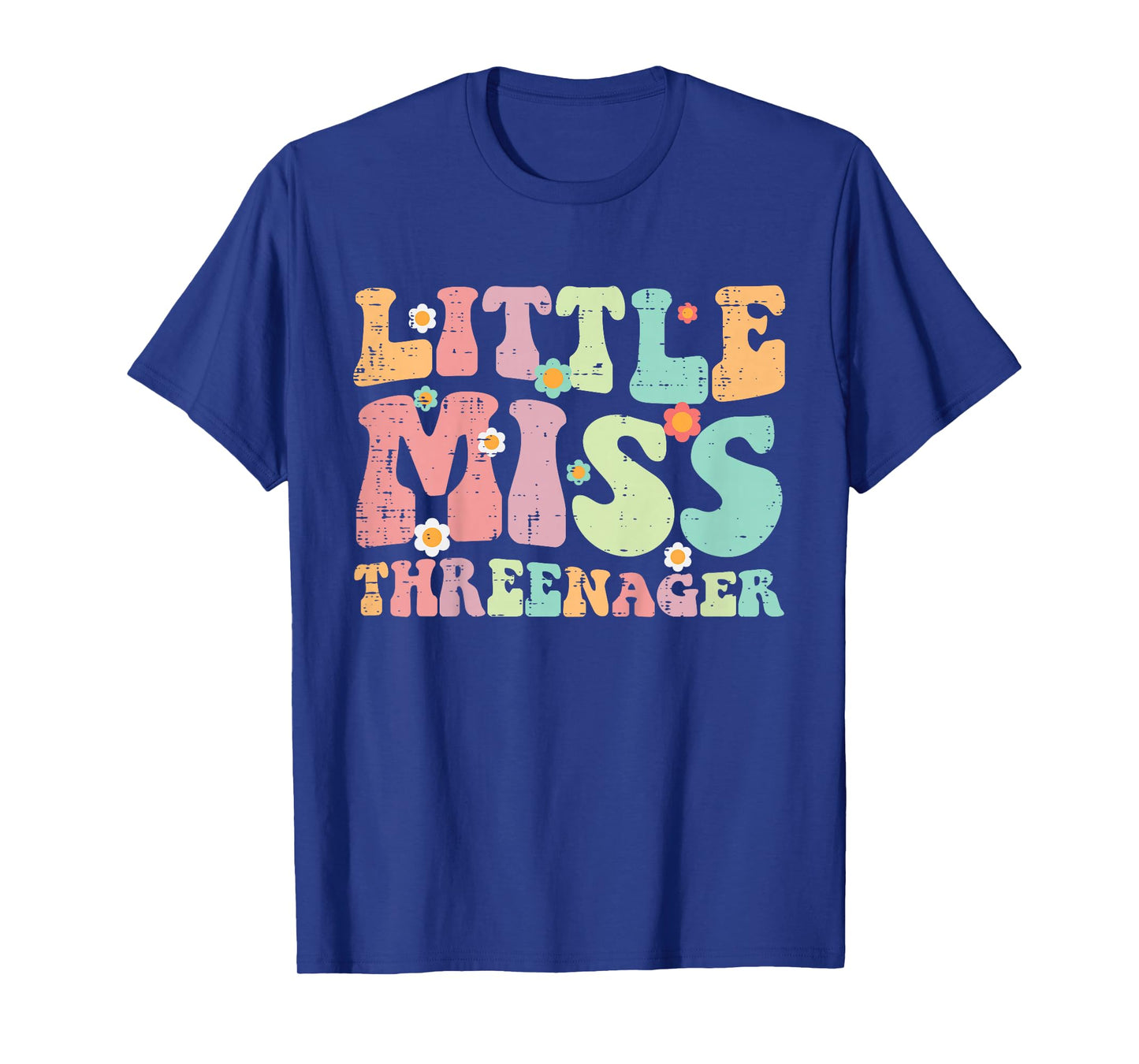 3rd Birthday Little Miss Threenager 3 Year Old Bday Girls T-Shirt
