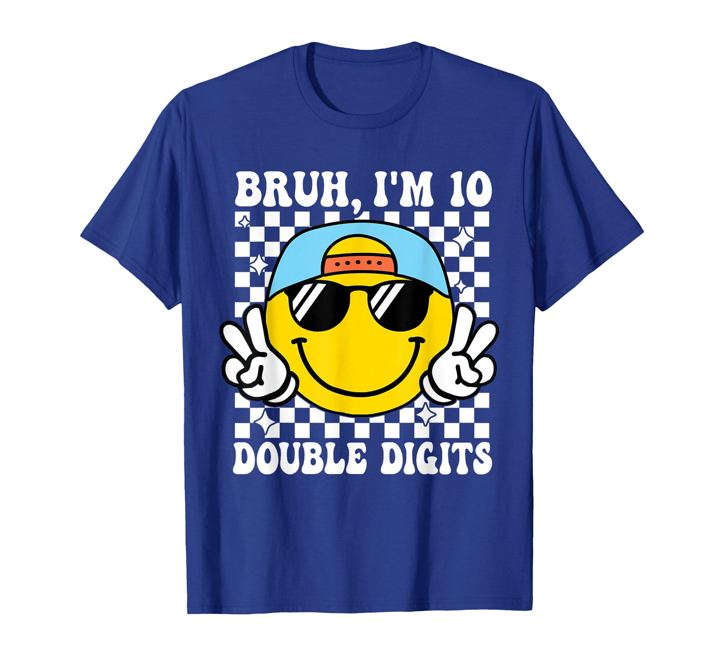 10 Years Old Birthday Bruh I'm Double Digits 10th Birthday T-Shirt