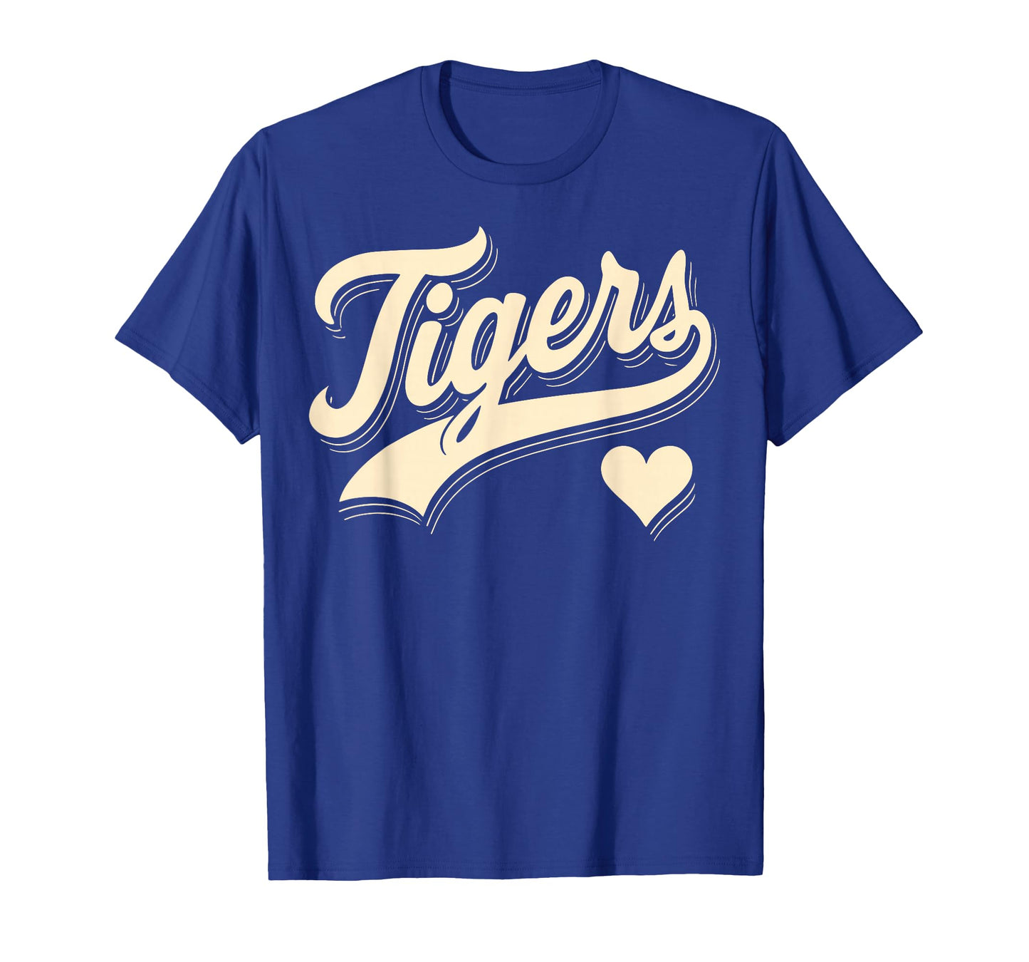 Vintage Tigers Name Heart Gift for Men Women Kid Boy Girl T-Shirt