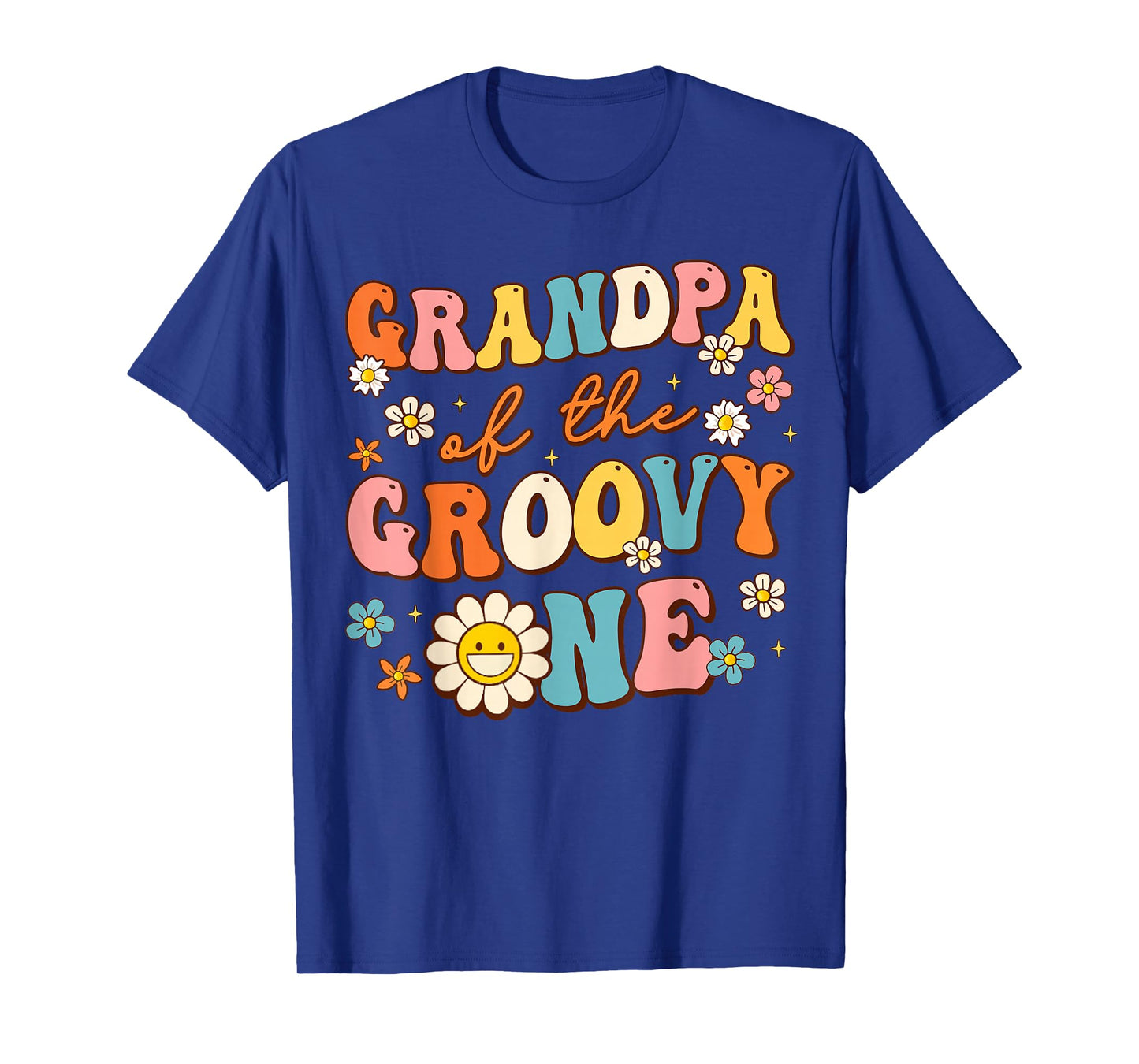 Grandpa Of Groovy One 1st Birthday Pregnancy Announcement T-Shirt