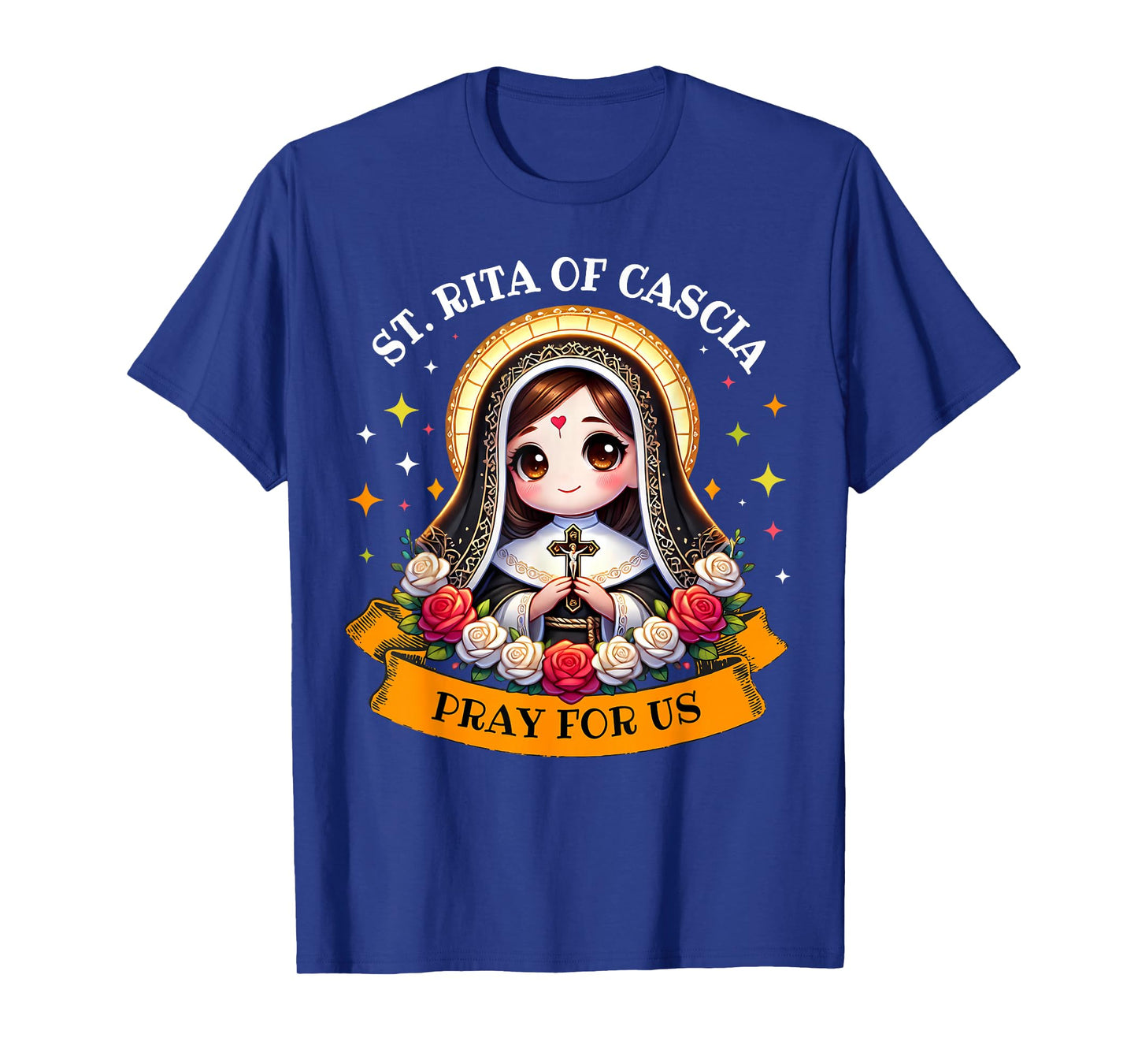 St Rita of Cascia Pray for Us Devotional Catholic for Kids T-Shirt
