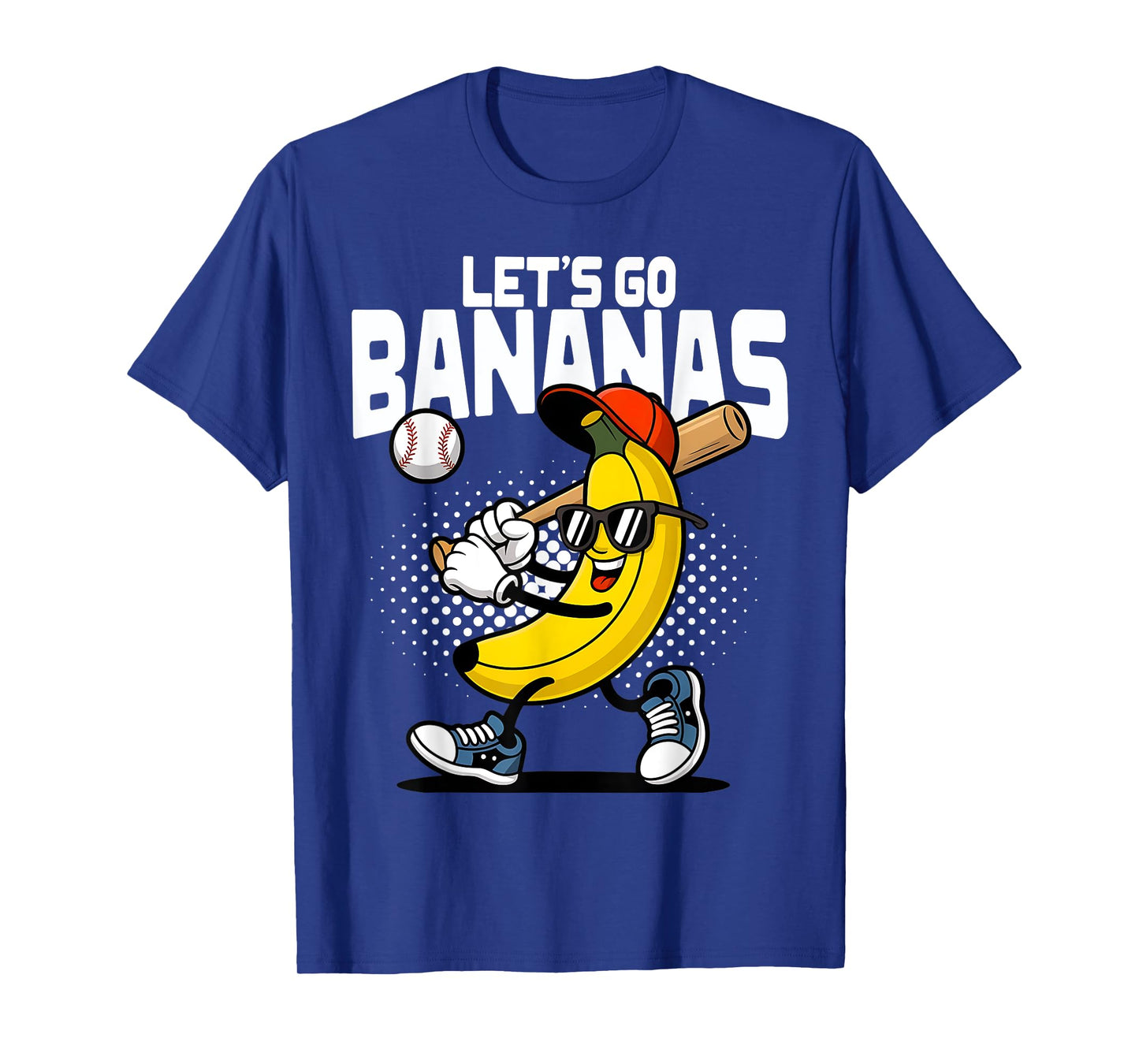 Let's Go Bananas Funny Banana Baseball Lover Banana T-Shirt