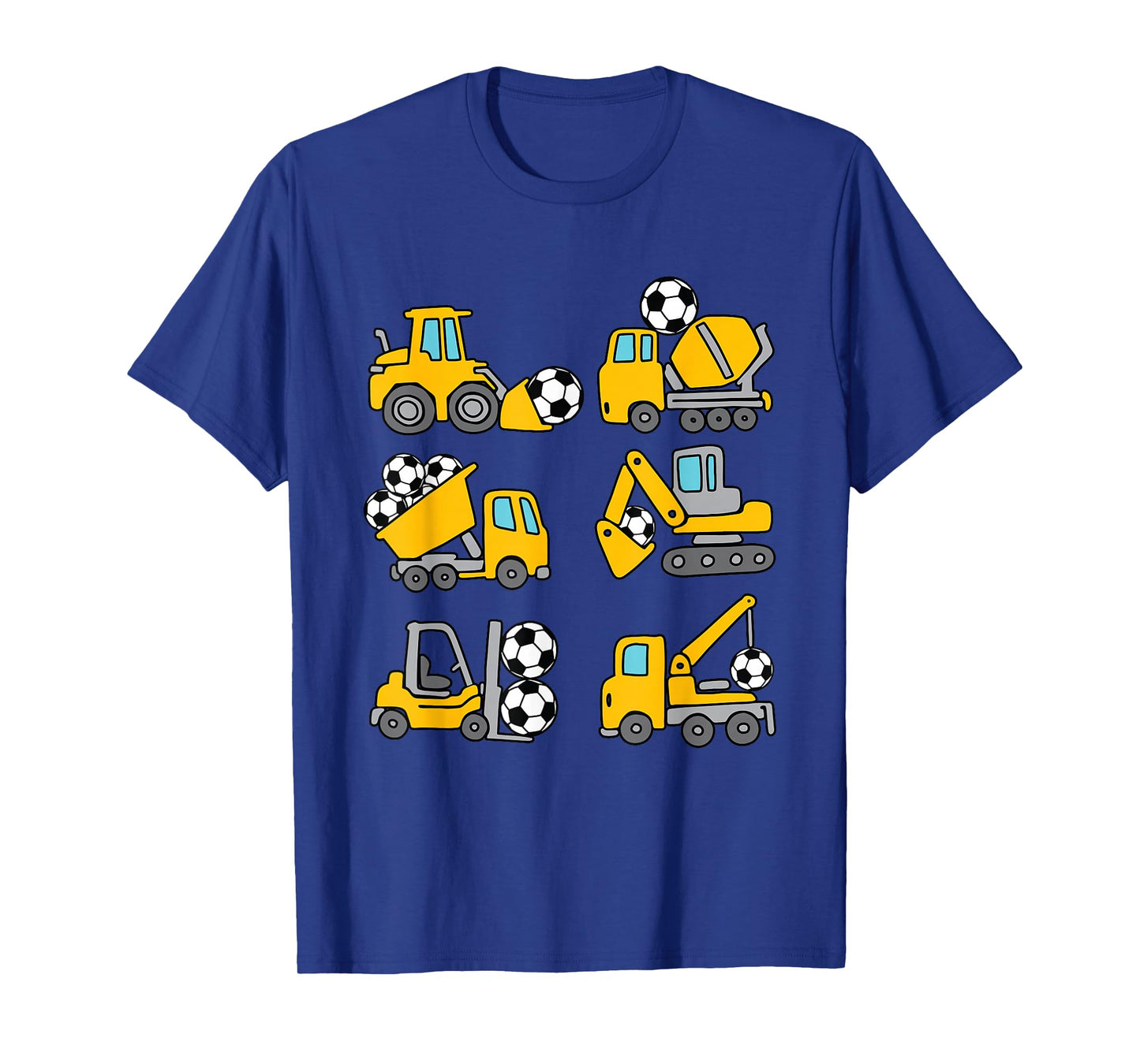 Soccer Ball Kids Football Construction Trucks Toddler Boys T-Shirt