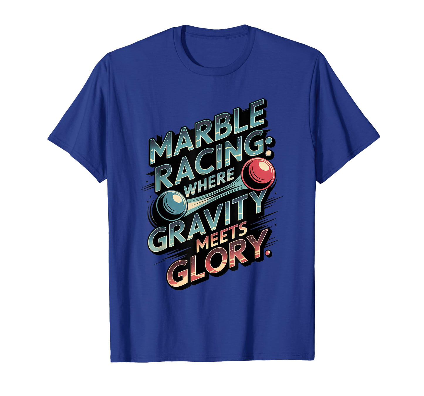 Marble Racing Track Design For Competitive Fans T-Shirt