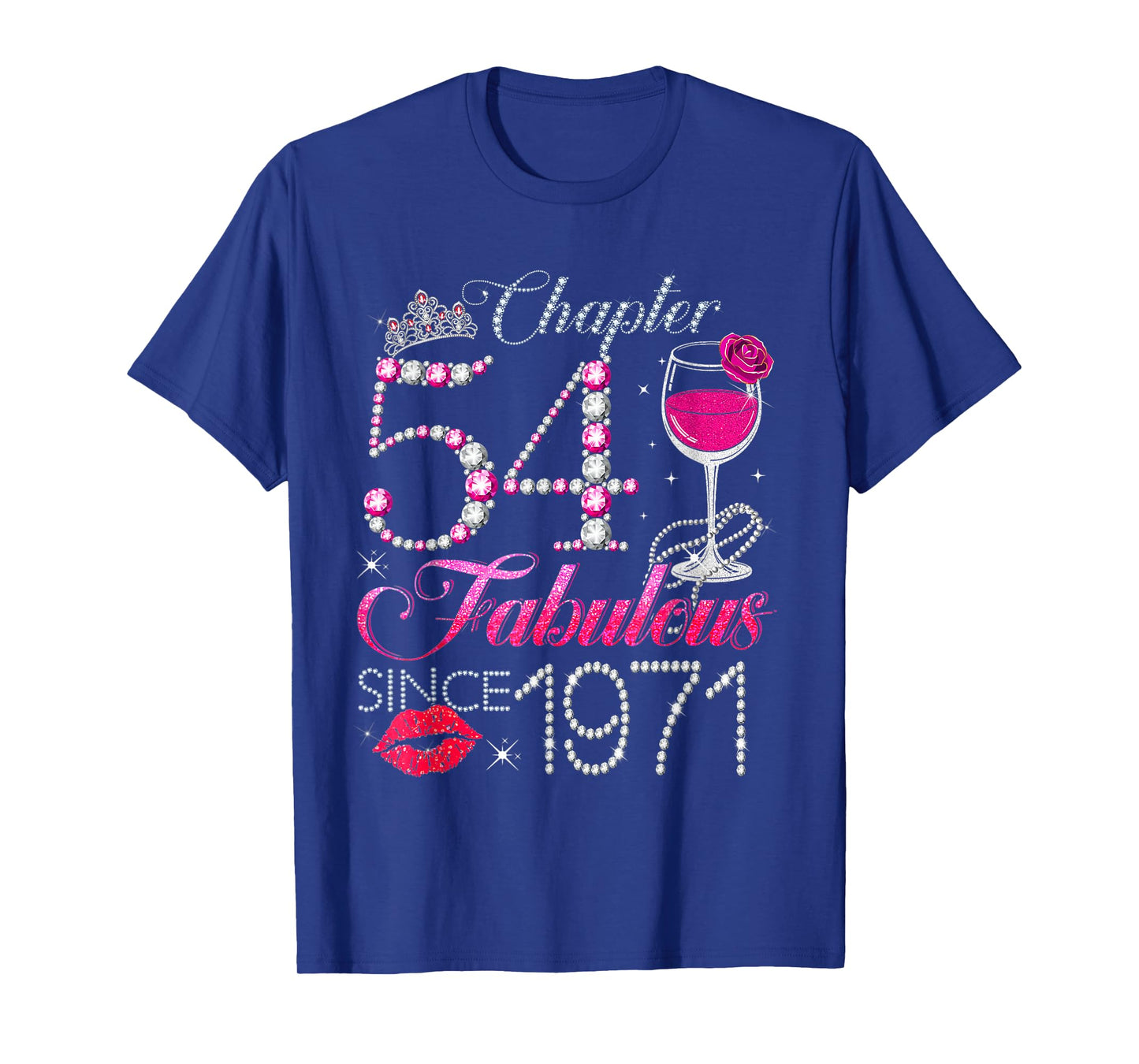 Chapter 54 Fabulous Since 1971 54th Birthday Queen Diamond T-Shirt