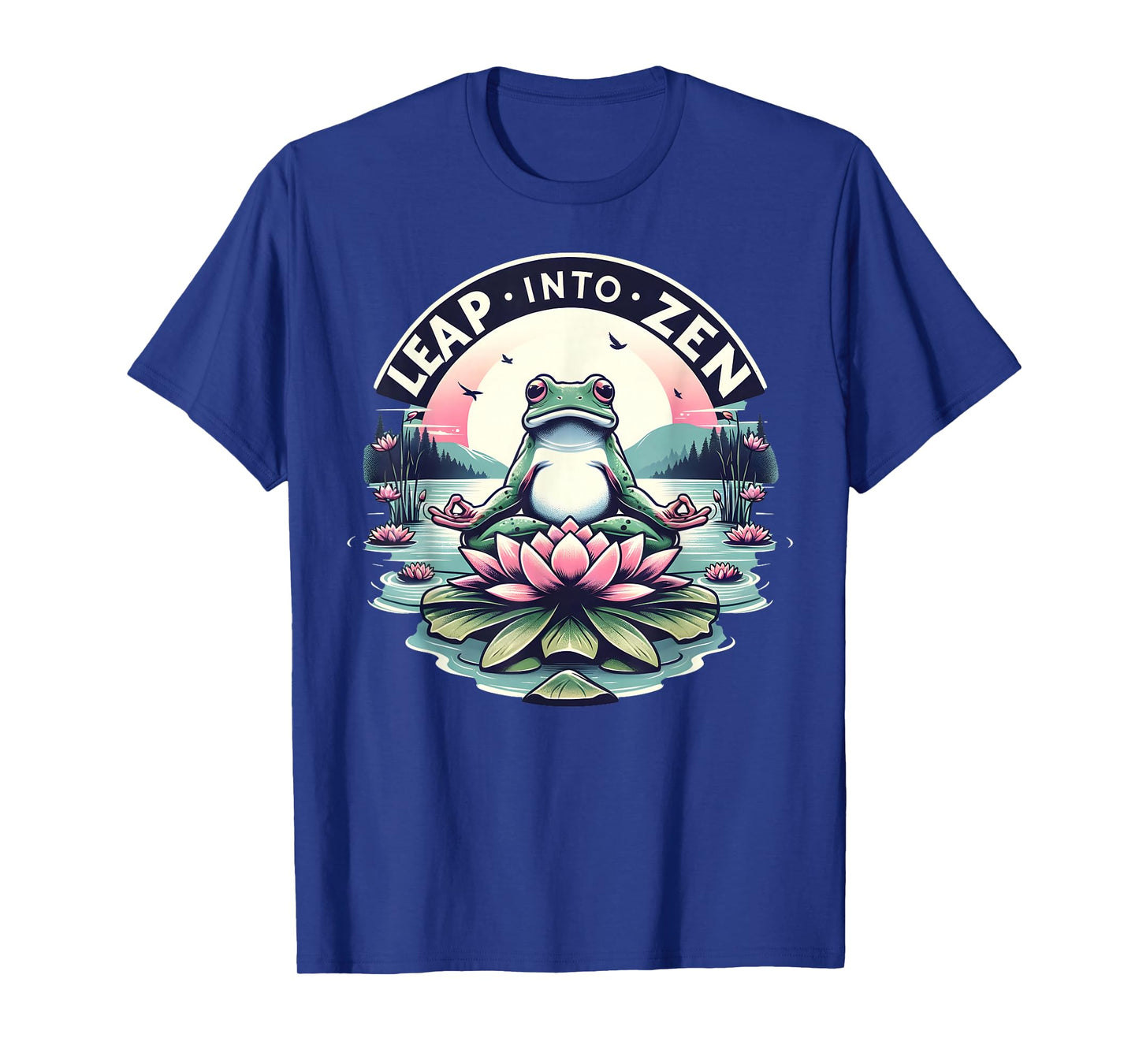 Meditative Frog Lotus Pose Yoga Zen Peaceful Mind T-Shirt