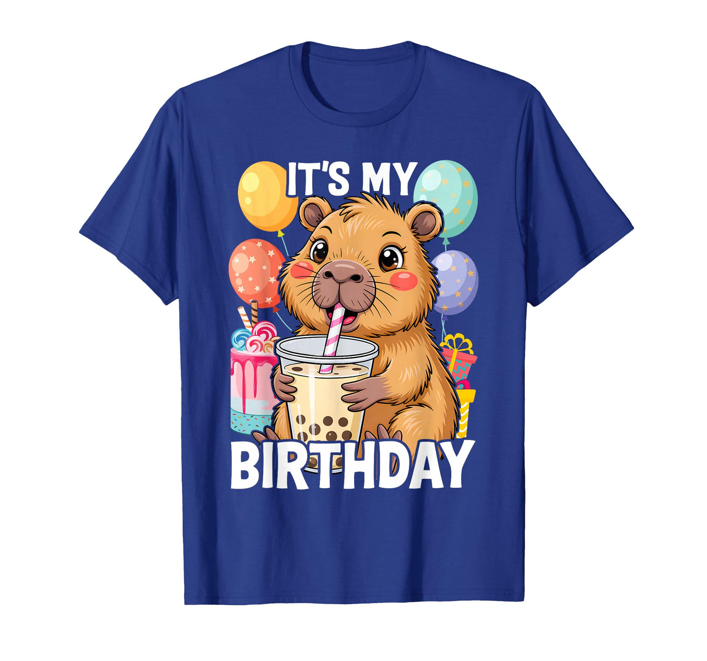 Capybara Birthday Graphic Kids Cute Capibara its My Bday T-Shirt
