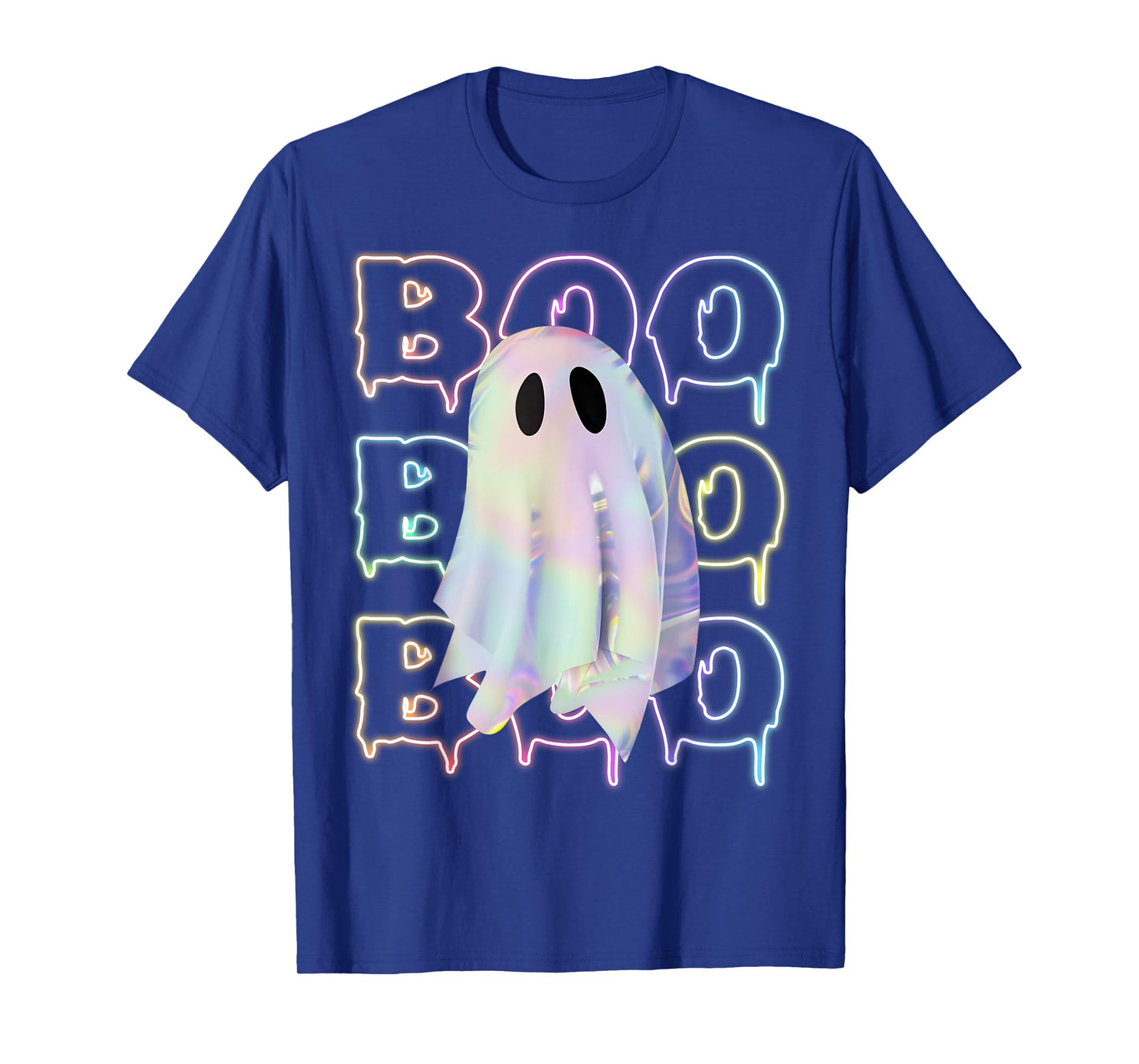 Funny Boo Cute Ghost Neon Halloween Costume boy kids girl T-Shirt