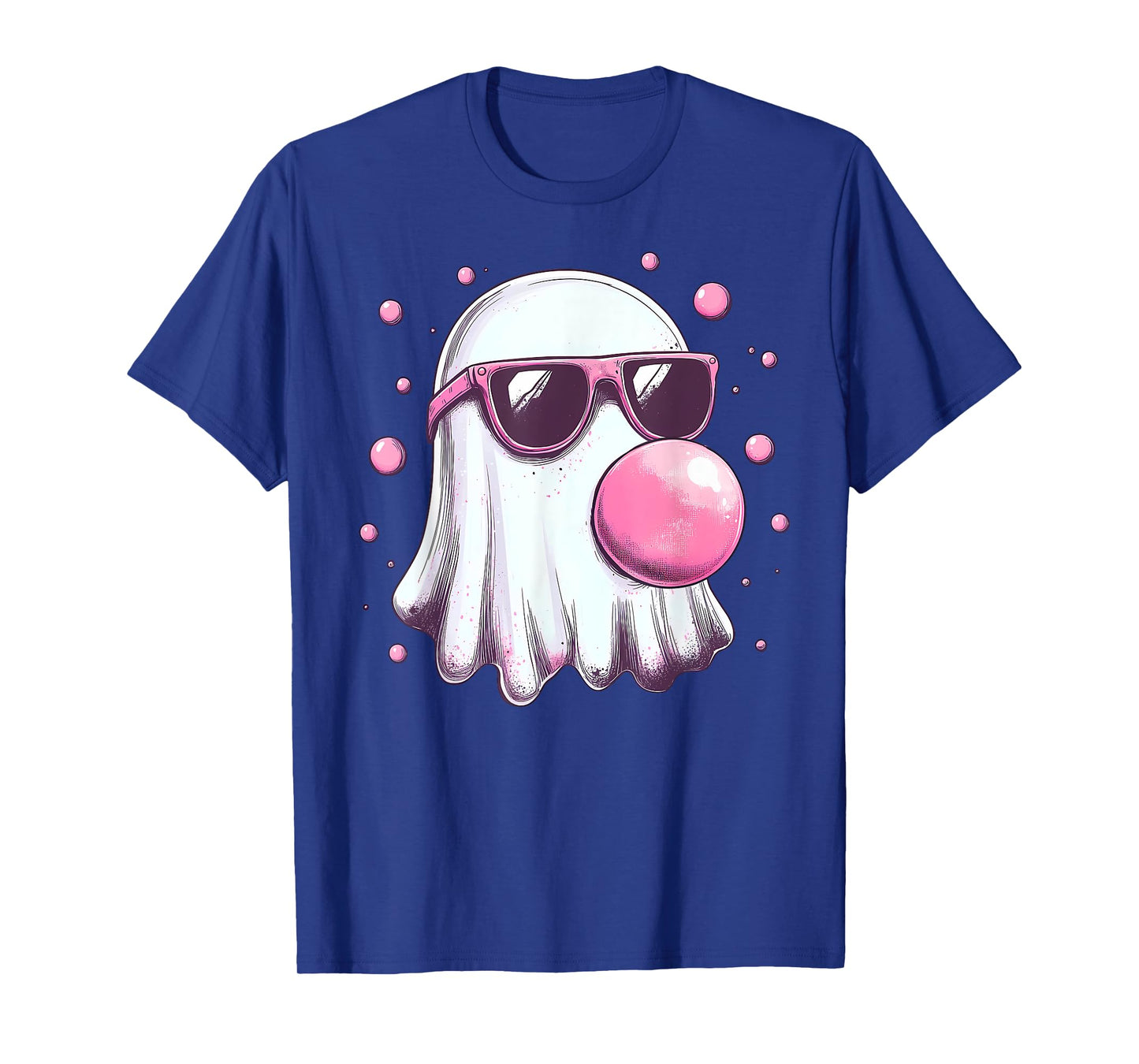 Cute Pink Ghost Bubble Gum Halloween Costume Women Kids T-Shirt