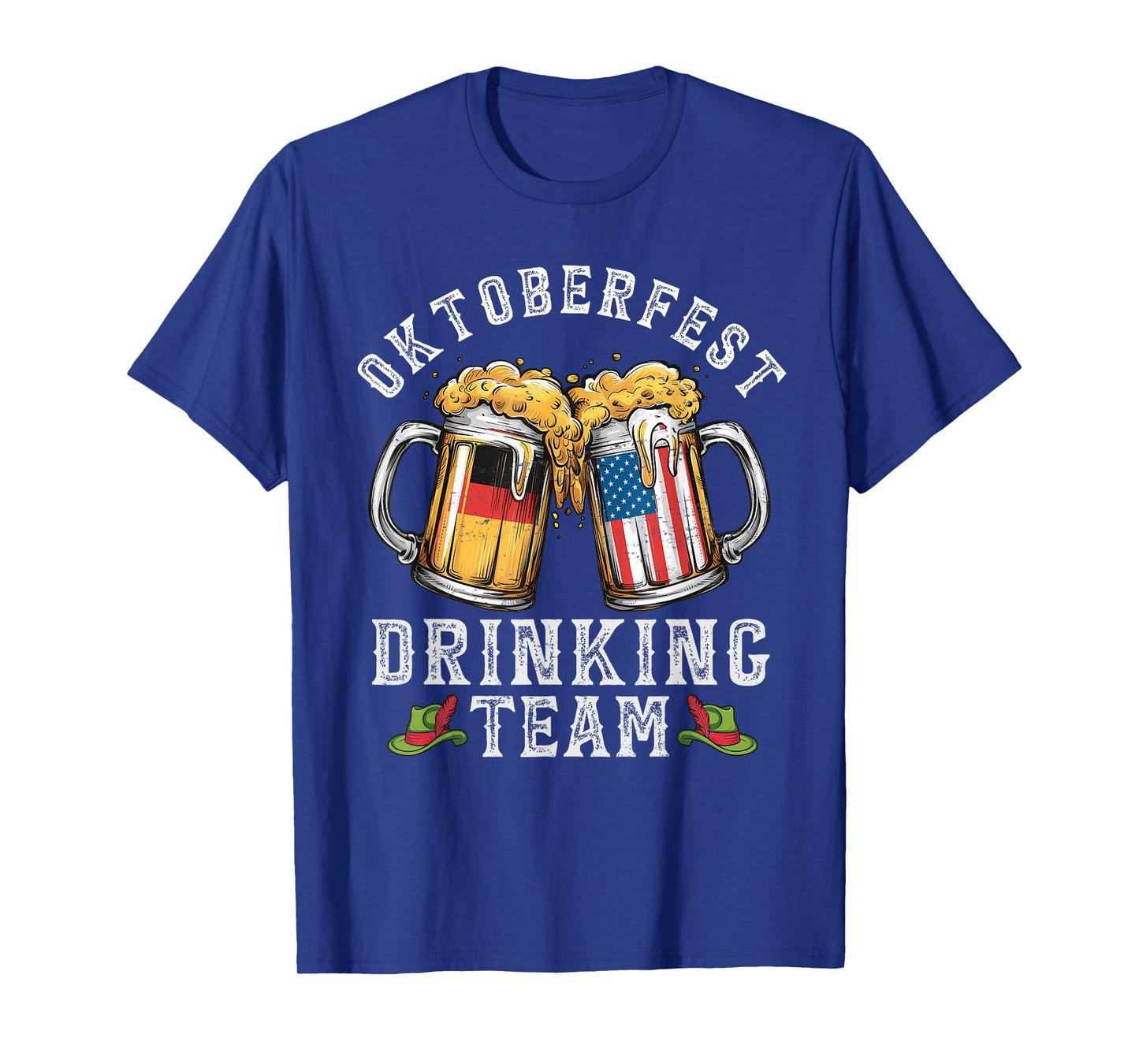 Oktoberfest Squad Drinking Team Beer German American Flag T-Shirt
