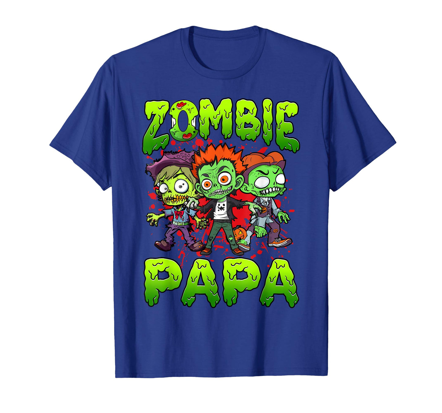 Zombie Papa Halloween Costume Family Matching T-Shirt