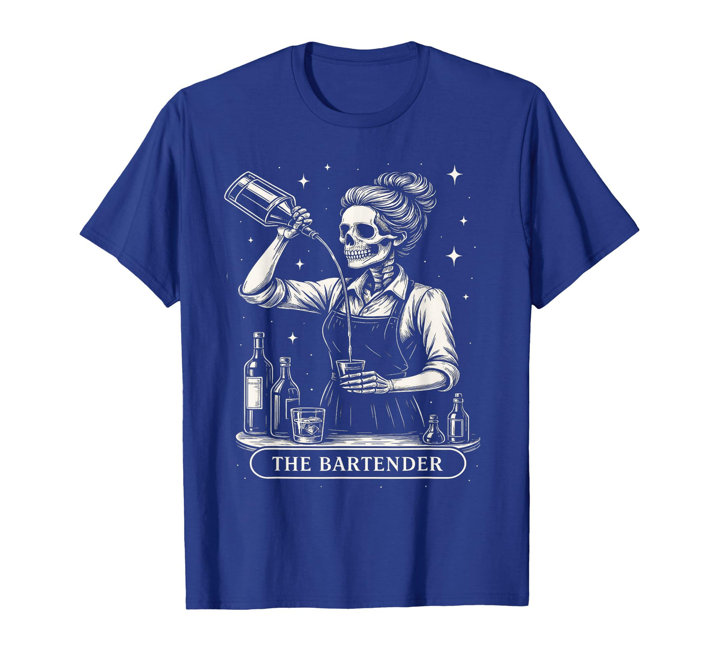 The Bartender Skeleton Tapster Bartending Bar Pub Owner T-Shirt