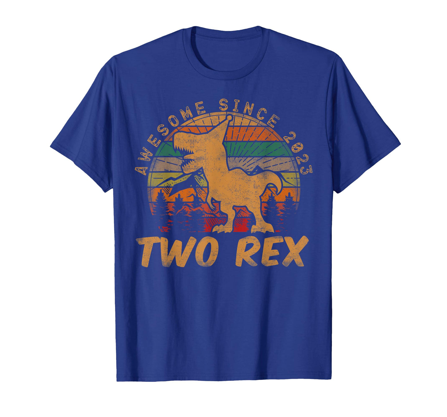 Two Rex 2nd Birthday Gift Second Dinosaur 2 Year Old T-Shirt