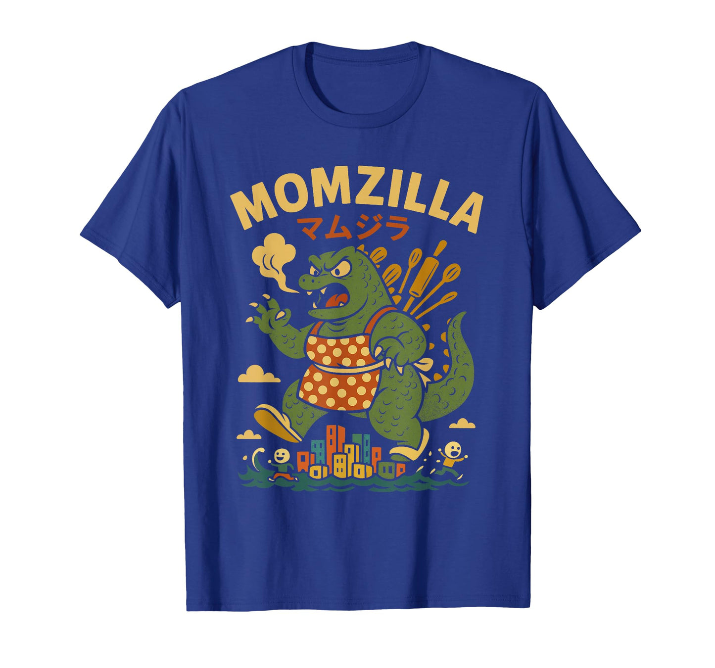Momzilla Funny Kaiju Parody Retro Japanese Coffee Mom T-Shirt
