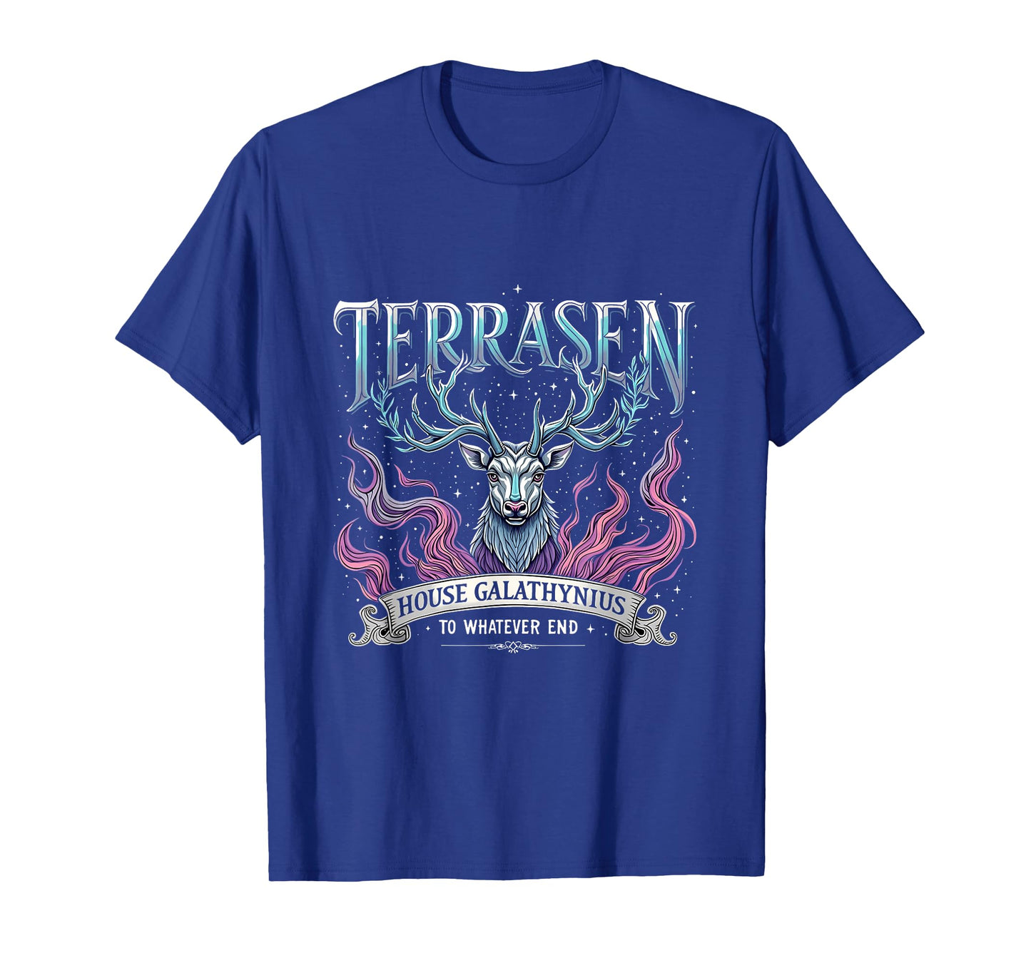 Vintage Terrasen House Galathynius Fantasy Stag Design T-Shirt