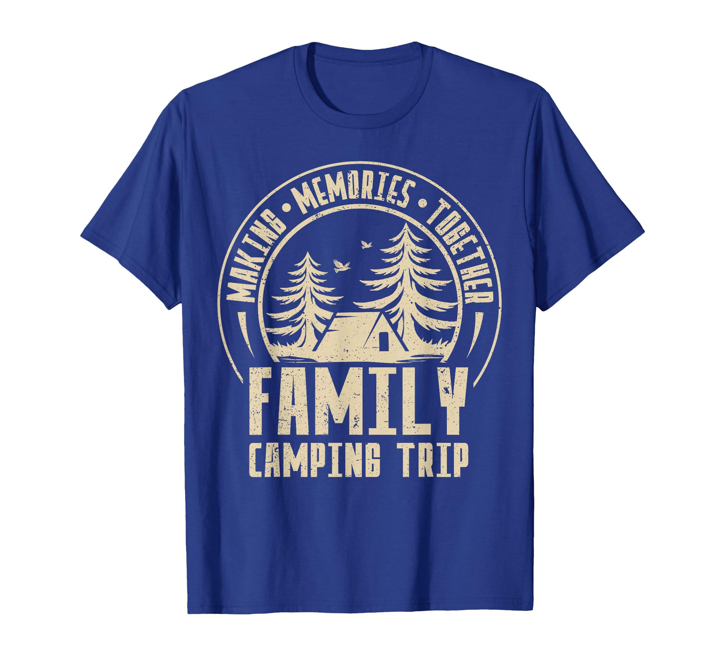 Vintage Camper Camp Family Camping Trip 2025 Matching Crew T-Shirt