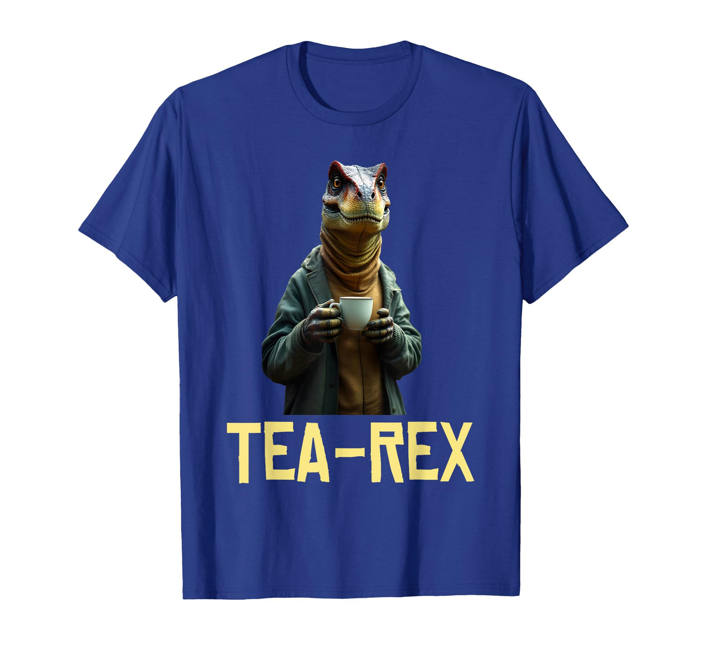 Funny Tea Rex Tee Dinosaur Design Tea Drinking Lover Graphic T-Shirt