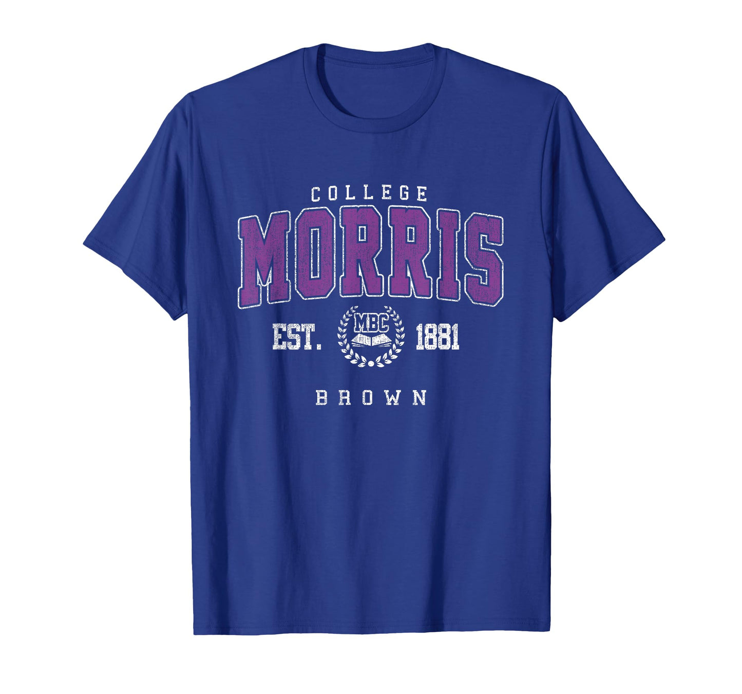 Morris College brown Arch Collegiate Retro for Tee Men Women T-Shirt
