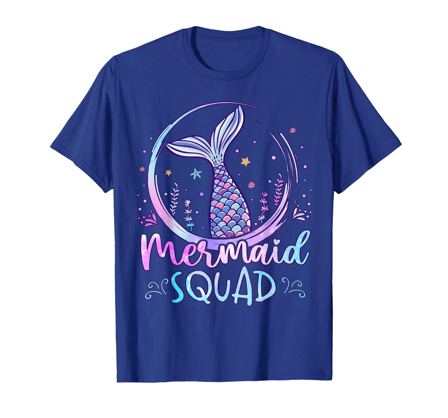 Mermaid Birthday Squad Party Girls Women Mermaid T-Shirt