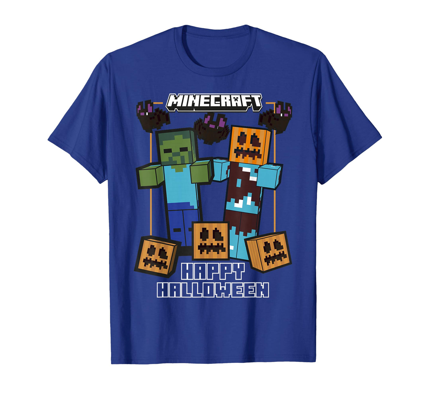 Minecraft Happy Halloween Pumpkin Zombie Fun T-Shirt