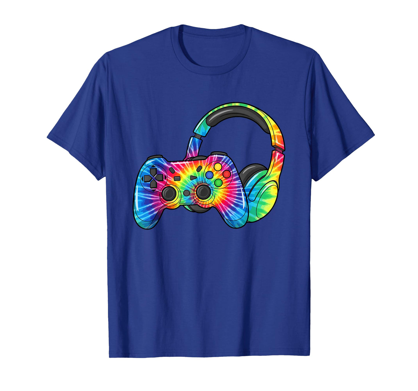 Tie Dye Gaming Headset Controller Video Games Gamer T-Shirt