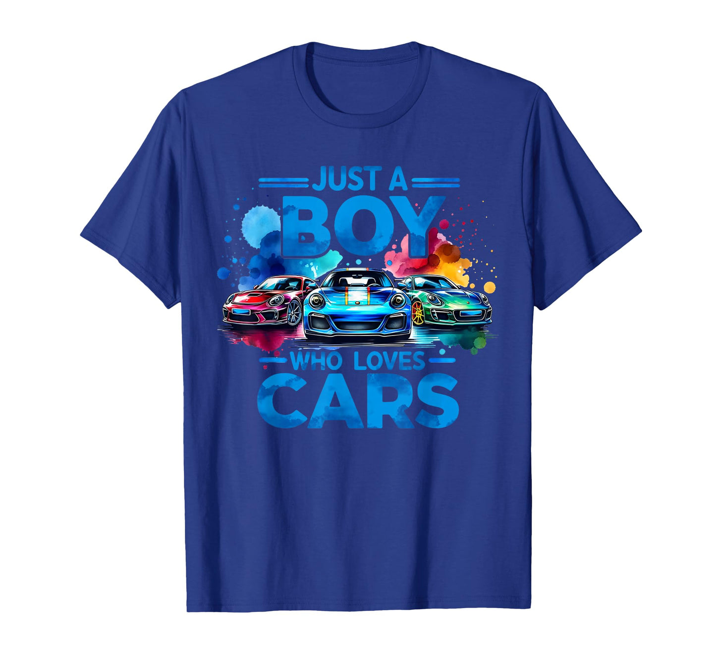 Just a Boy Who Loves Cars - Cool Sleek Sports Car Enthusiast T-Shirt