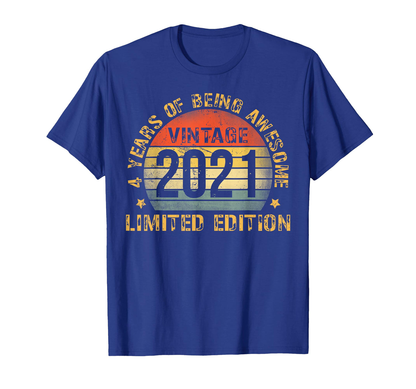 4 Year Old BDay Decorations Son Boy 4yr 2021 4th Birthday T-Shirt