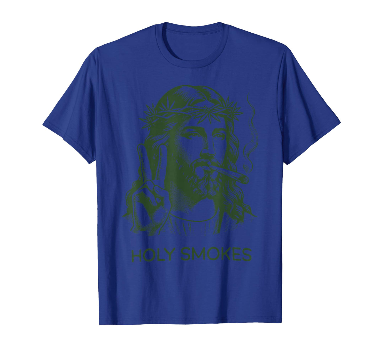 Retro Holy Smokes Jesus Marijuana Weed Cannabis Stoner 420 T-Shirt