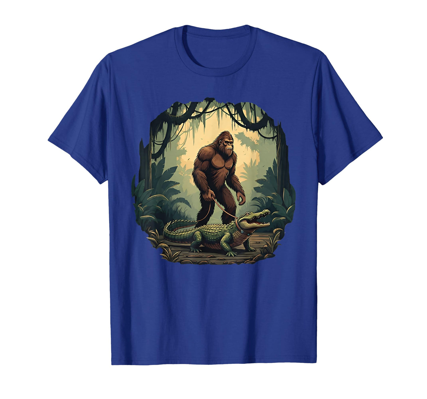 Funny Bigfoot Alligator Walking Pet Sasquatch Crocodile Love T-Shirt