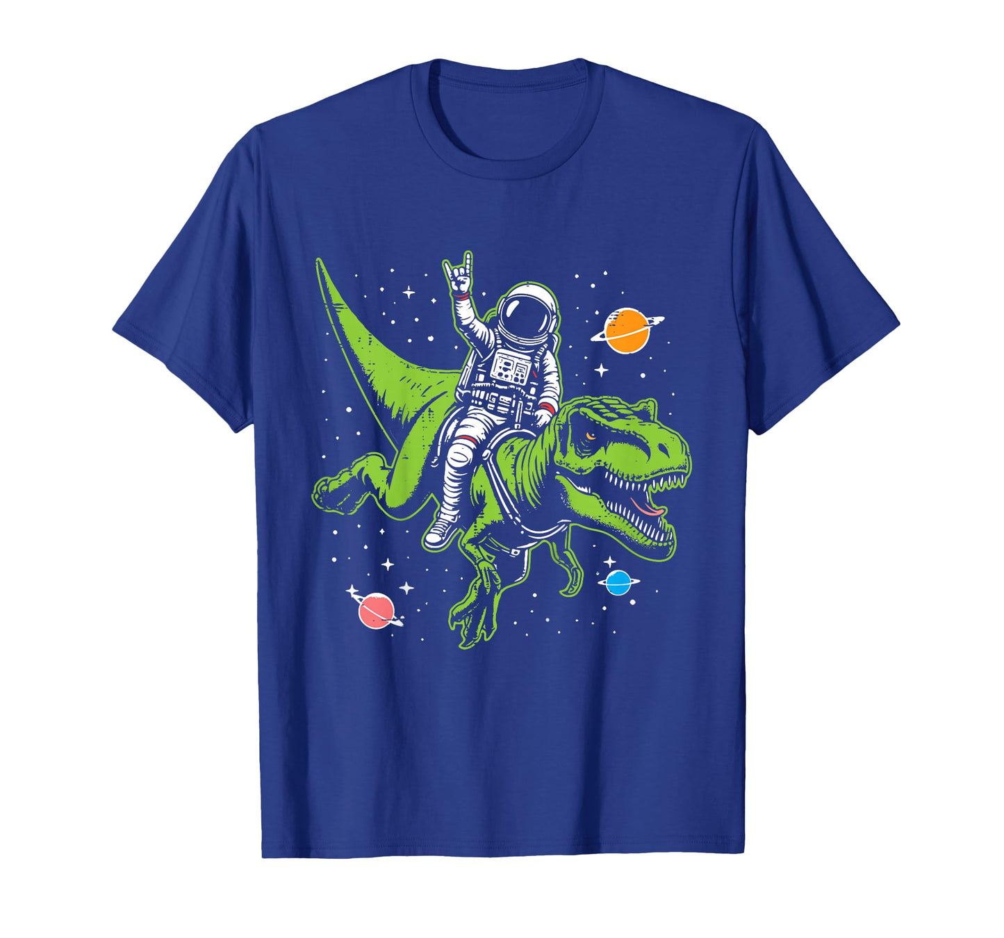 Kids Astronaut On Dino Trex Rock Space Rocker Boys Kids Toddler T-Shirt