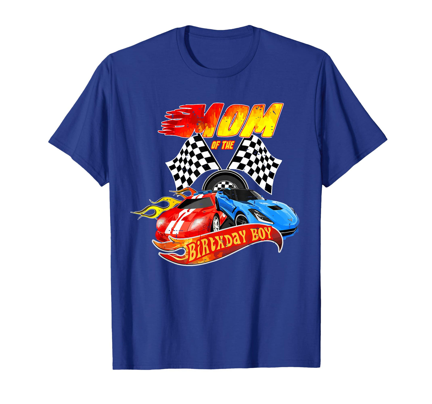 Mom Of The Birthday Boy Race Car Birthday Party Racing Cute T-Shirt