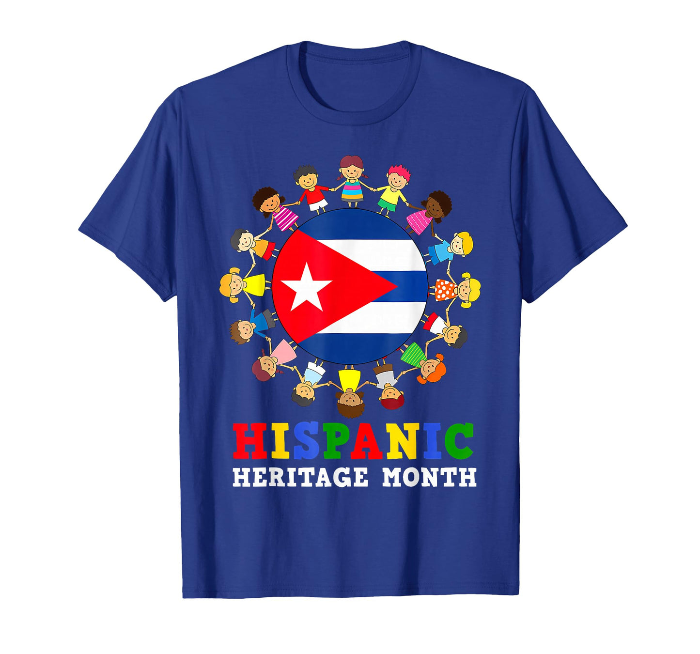 Cuban Flag Hispanic Heritage Cuba Boy Girl Kids T-Shirt