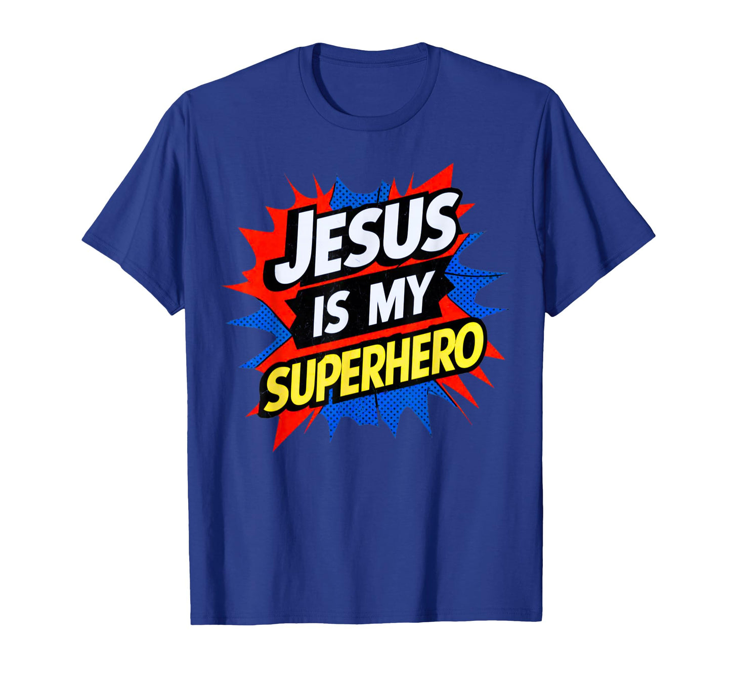 Jesus Is My Superhero Christian God Religious Comic Kids Boy T-Shirt
