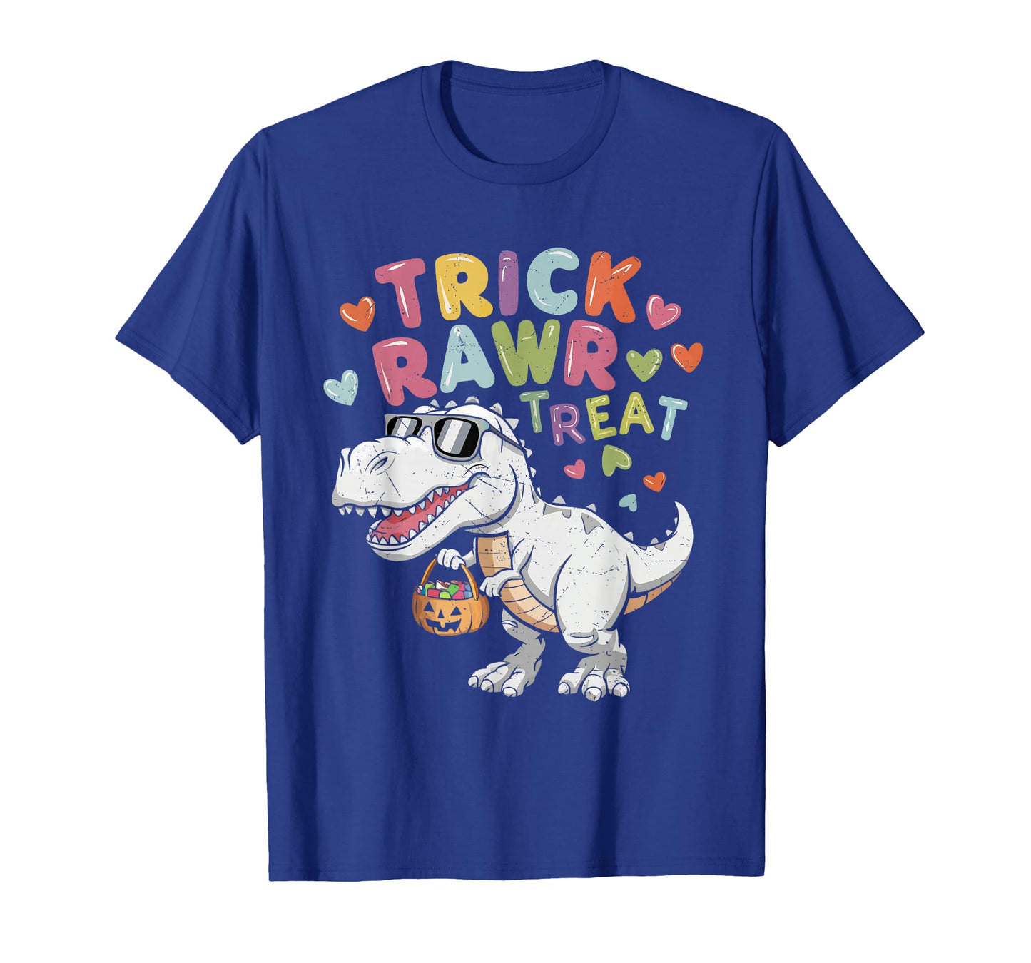 Trick Rawr Treat Ghost Dino Trex Toddler Boys Halloween Kids T-Shirt