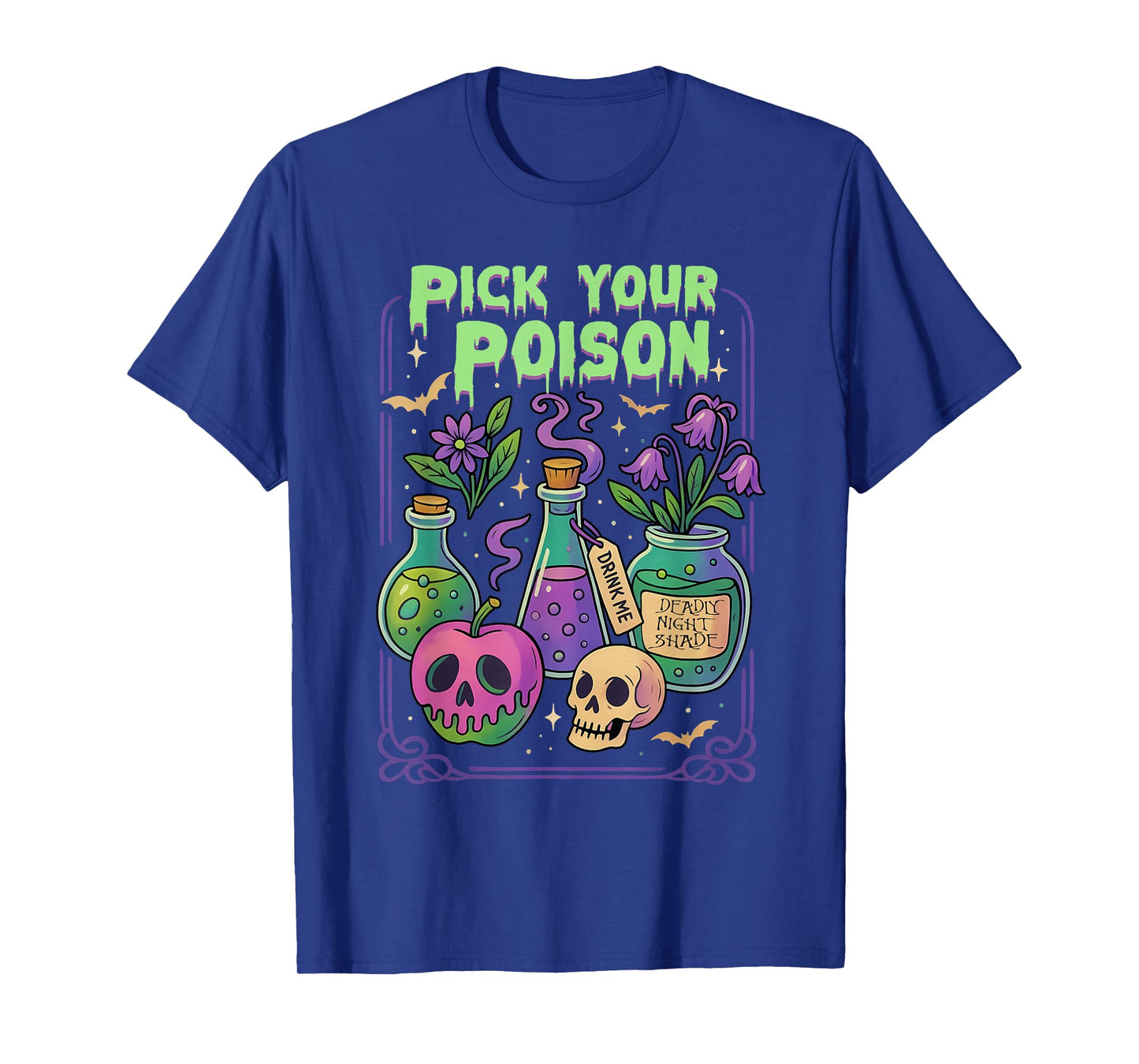 Retro Pick Your Poison Halloween Trick Or Treat Outfit T-Shirt