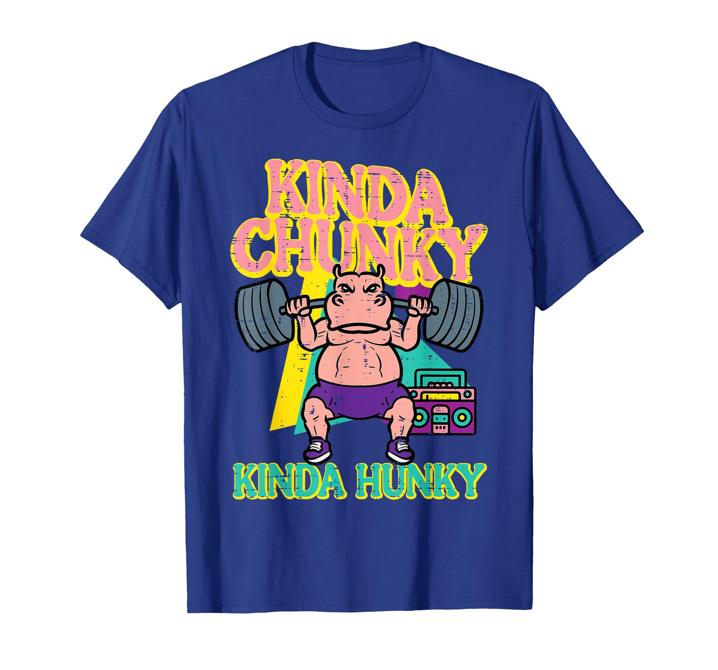Gym Kindy Chunky Hunky Hippo Funny Workout Fitness Men Women T-Shirt