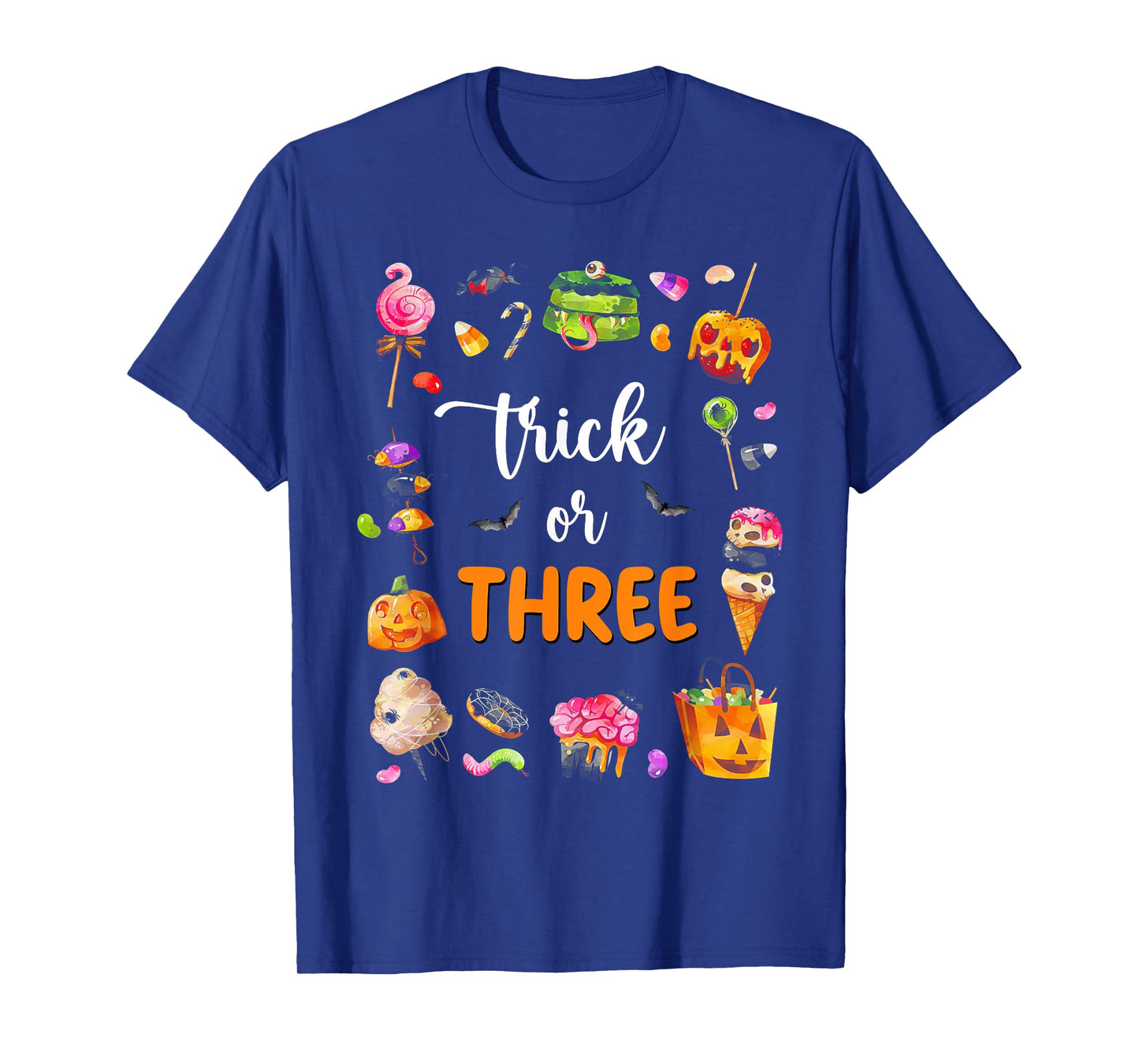 Trick Or Three Halloween Theme 3rd Birthday Boy 3 Yrs Old T-Shirt