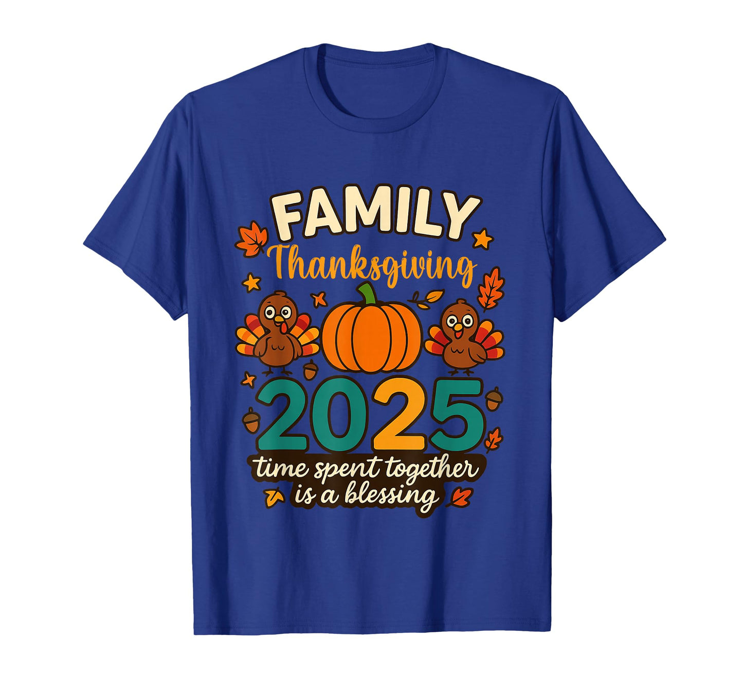 Happy Family Thanksgiving Together 2025 Crew Turkey T-Shirt