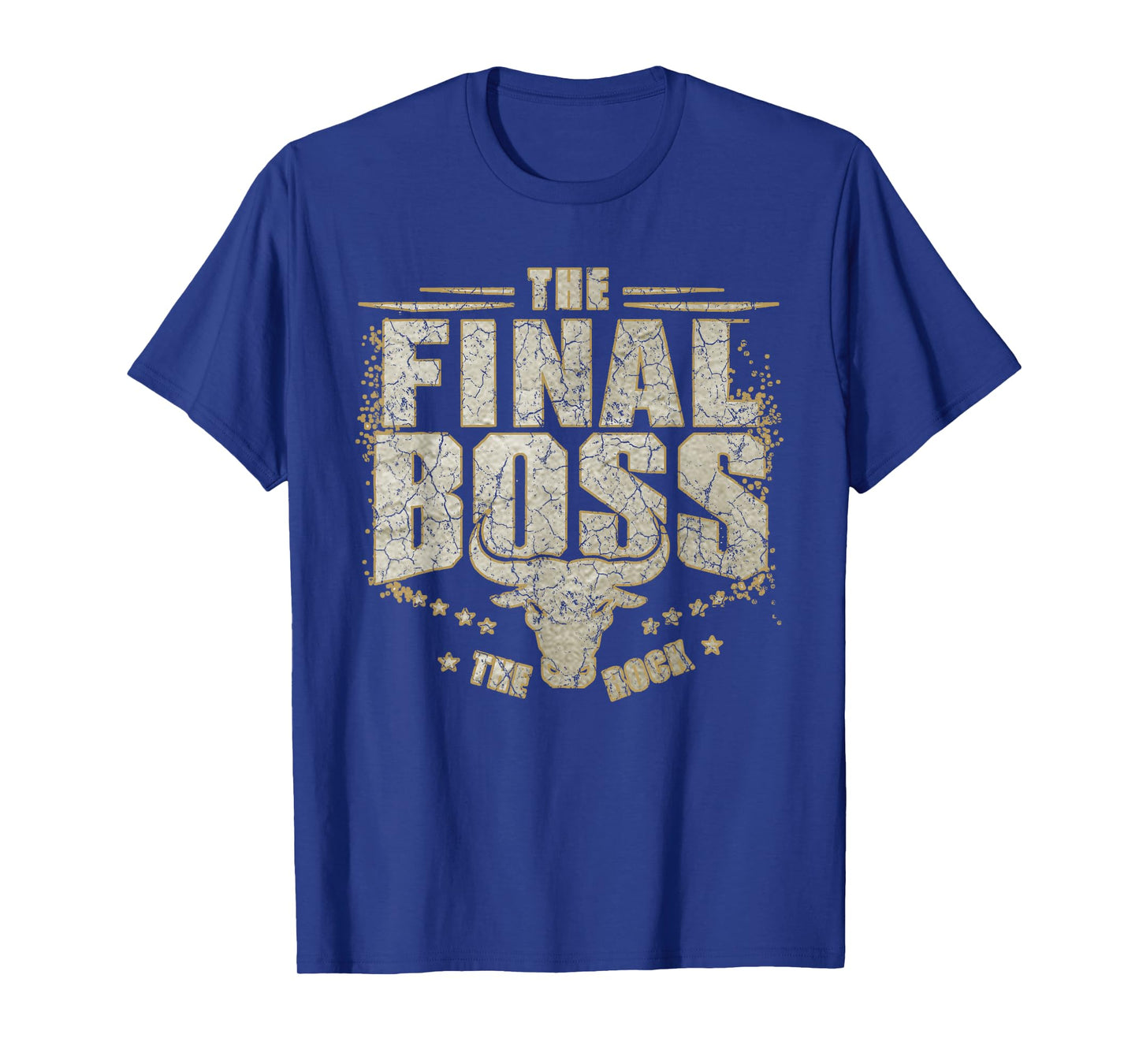 The Final Boss Vintage Rock Music Final Boss Gamer Bull Head T-Shirt