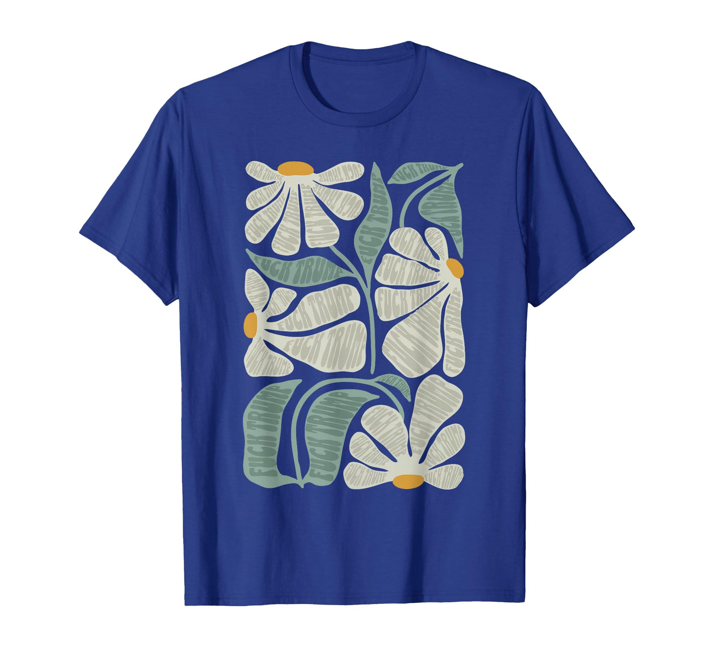 Subtle Boho Flowers Anti Trump, Kamala Harris Voter T-Shirt