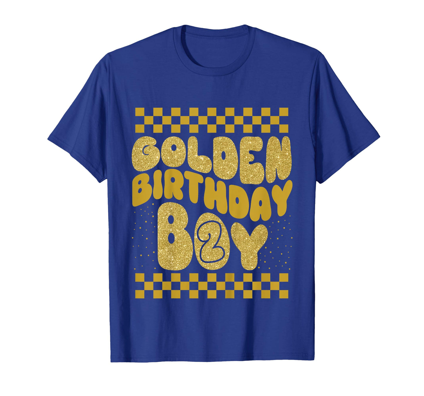 Kids Golden 2nd Birthday Boys Toddlers Birthday Party Decoration T-Shirt