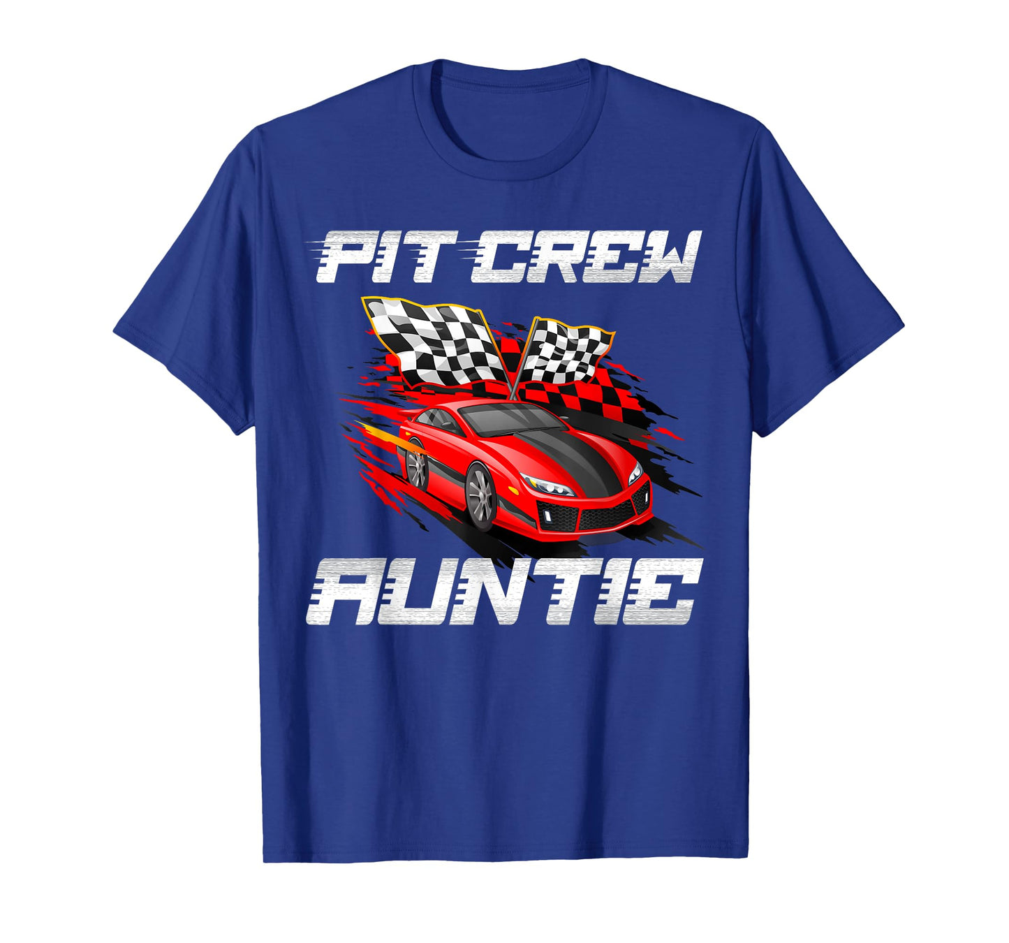 Pit Crew Auntie Race Car Birthday Racing Car Family T-Shirt
