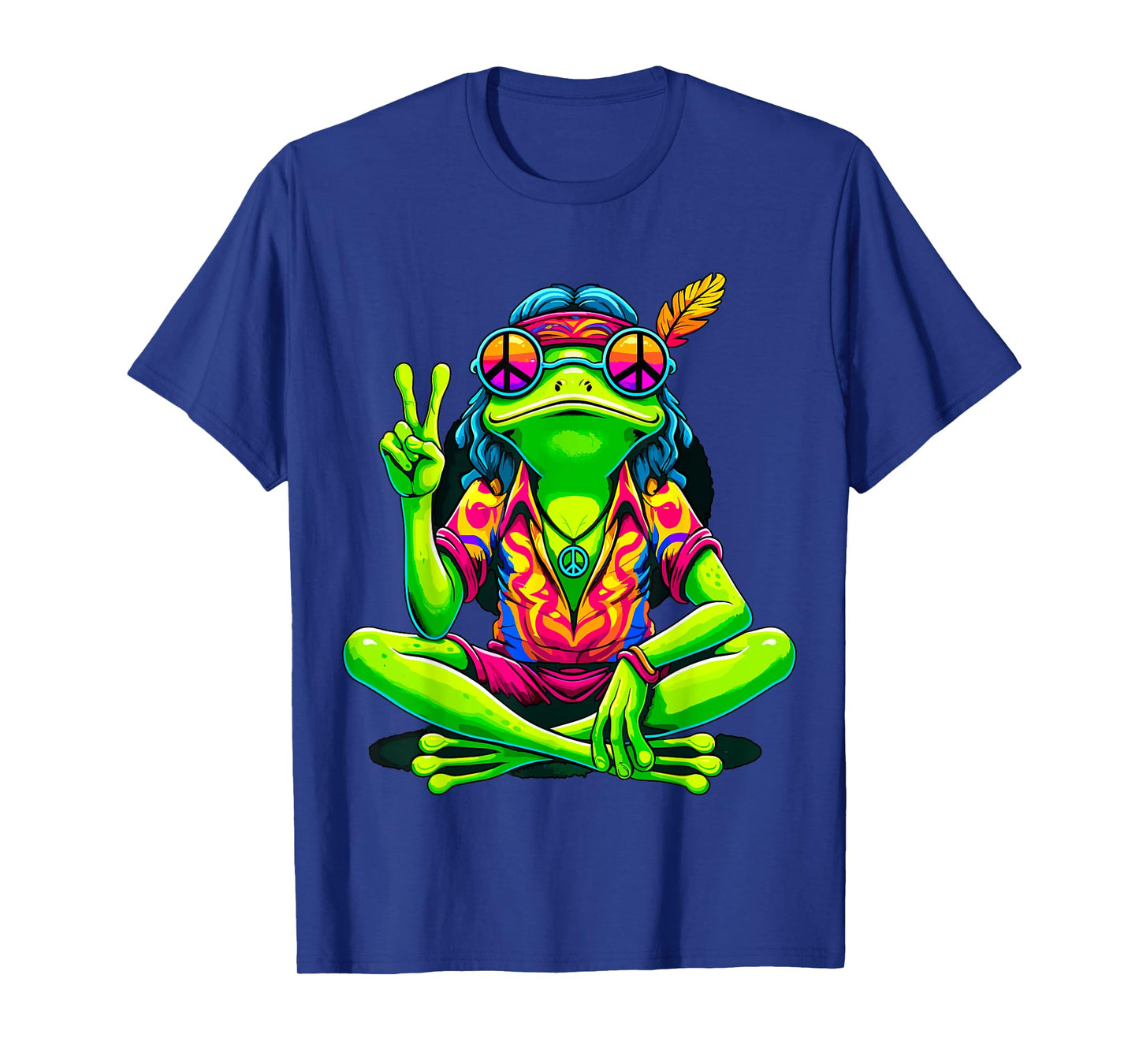 Hippie Frog Peace Sign T-Shirt