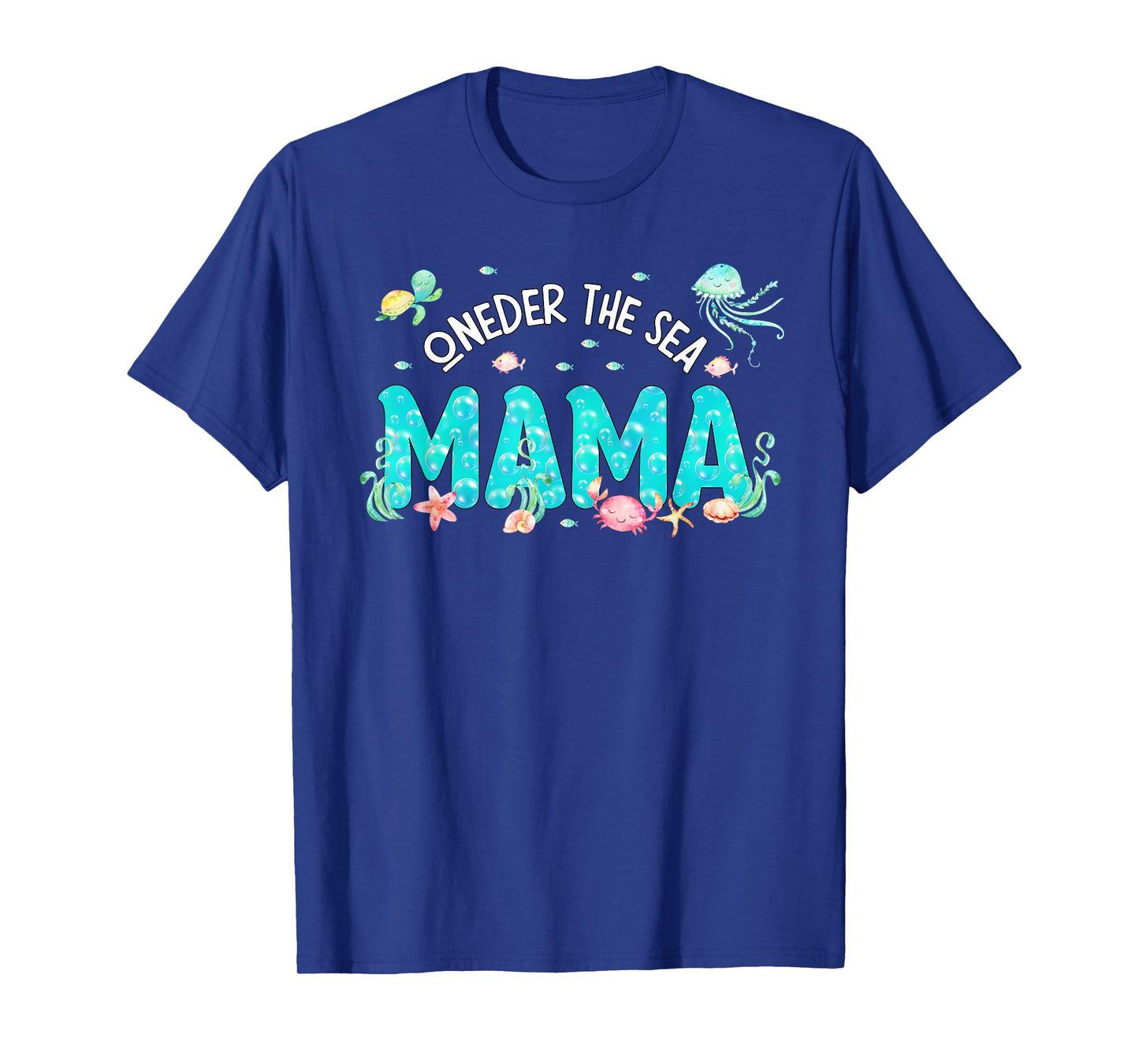Under Sea Mama Birthday Girl Boy Matching Family Party T-Shirt