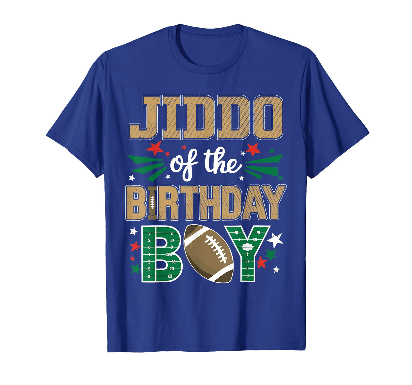 Jiddo of the Birthday Boy Football Family Bday Party Grandpa T-Shirt