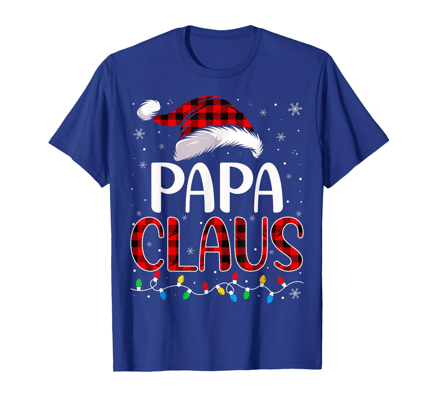 Papa claus christmas lights matching family xmas pajama T-Shirt