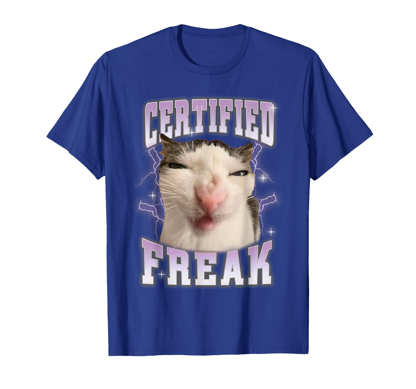 Silly Certified Freak Eat Cement Cursed Cat Funny Cats Meme T-Shirt