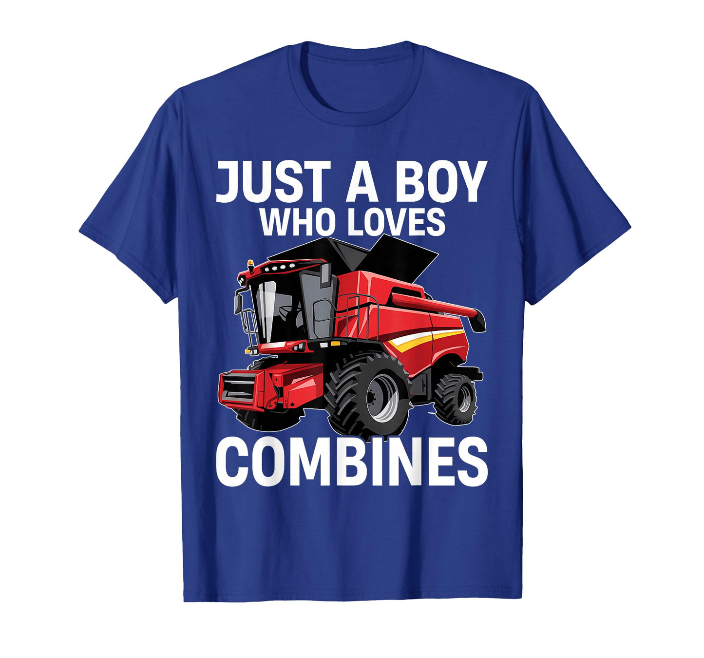 Just a Boy Who Loves Combines, Red Combine Harvester T-Shirt
